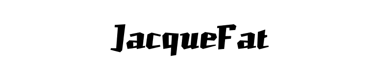 JacqueFat font preview