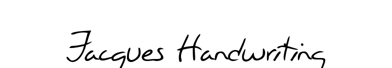 Jacques Handwriting font preview