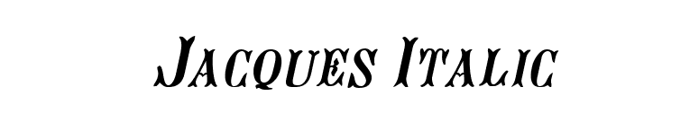 Jacques Italic font preview