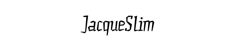 JacqueSlim font preview
