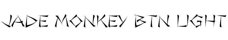 Jade Monkey BTN Light font preview