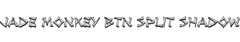 Jade Monkey BTN Split Shadow font preview