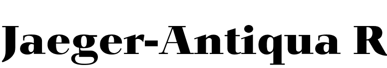 Jaeger-Antiqua R font preview