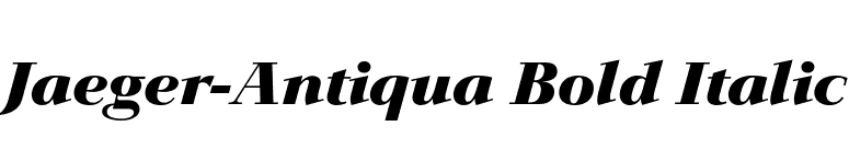 Jaeger-Antiqua Bold Italic font preview