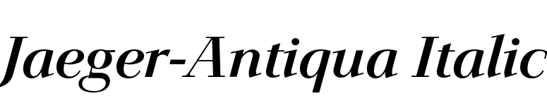 Jaeger-Antiqua Italic font preview