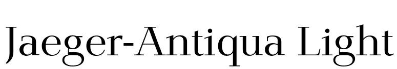 Jaeger-Antiqua Light font preview