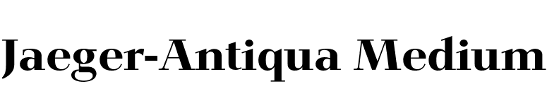 Jaeger-Antiqua Medium font preview