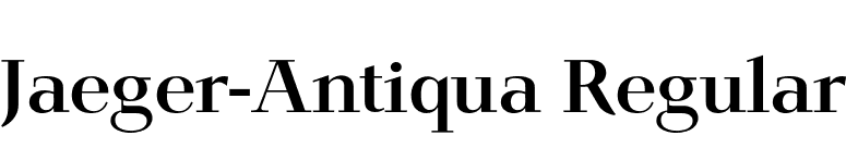 Jaeger-Antiqua Regular font preview
