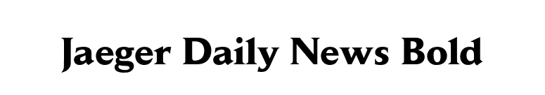 Jaeger Daily News Bold font preview