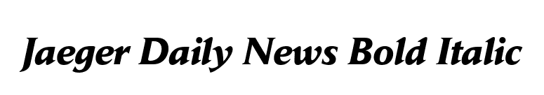 Jaeger Daily News Bold Italic font preview