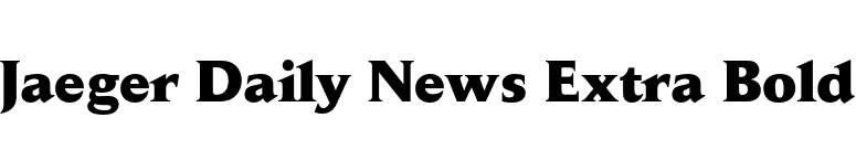 Jaeger Daily News Extra Bold font preview