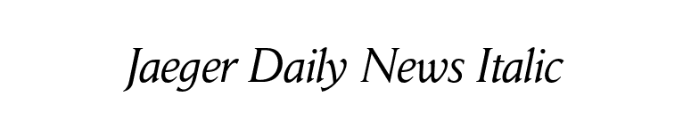 Jaeger Daily News Italic font preview