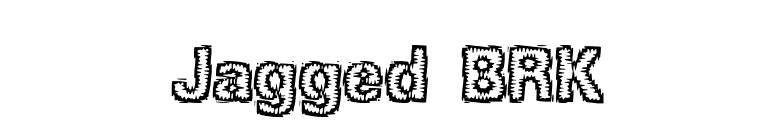 Jagged BRK font preview