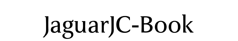 JaguarJC-Book font preview
