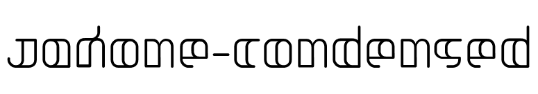 Jakone-Condensed font preview