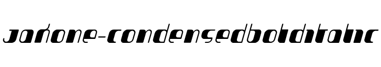 Jakone-CondensedBoldItalic font preview
