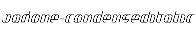 Jakone-CondensedItalic font preview
