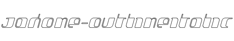 Jakone-OutlineItalic font preview