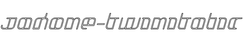 Jakone-TwinItalic font preview