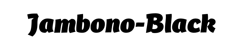 Jambono-Black font preview
