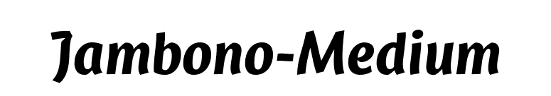 Jambono-Medium font preview