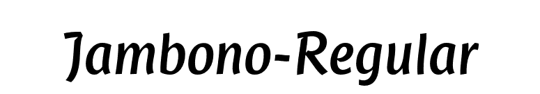Jambono-Regular font preview