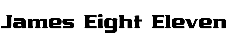 James Eight Eleven font preview