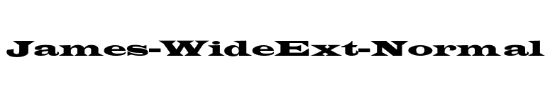 James-WideExt-Normal font preview