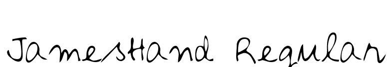 JamesHand Regular font preview