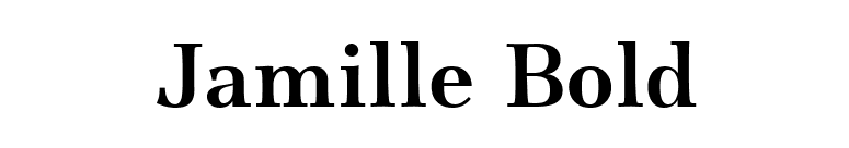 Jamille Bold font preview