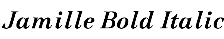 Jamille Bold Italic font preview