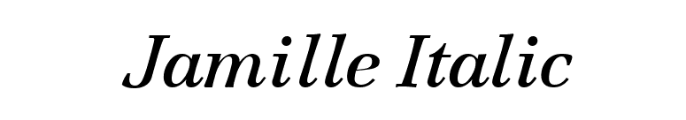 Jamille Italic font preview