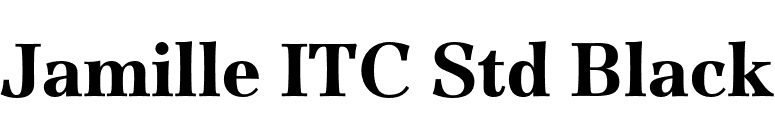 Jamille ITC Std Black font preview