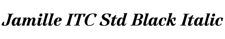 Jamille ITC Std Black Italic font preview
