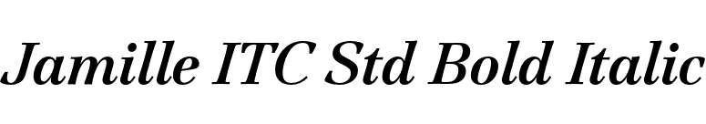 Jamille ITC Std Bold Italic font preview