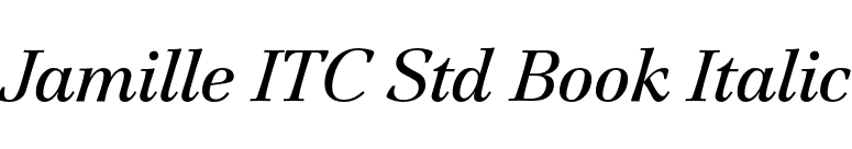 Jamille ITC Std Book Italic font preview