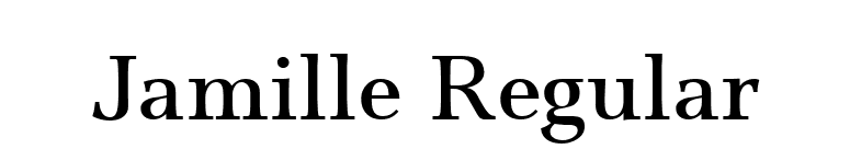 Jamille Regular font preview