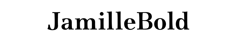 JamilleBold font preview