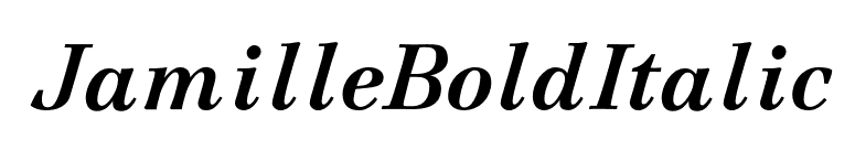 JamilleBoldItalic font preview