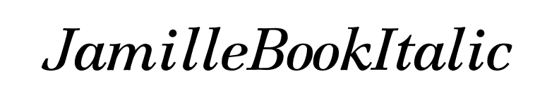 JamilleBookItalic font preview