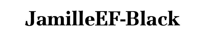 JamilleEF-Black font preview