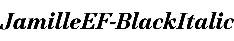 JamilleEF-BlackItalic font preview