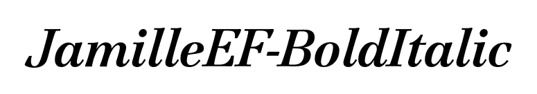 JamilleEF-BoldItalic font preview