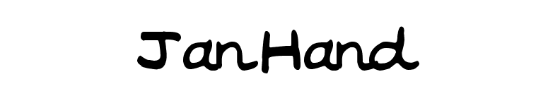 Jan Hand font preview