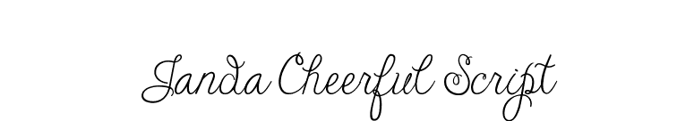 Janda Cheerful Script font preview