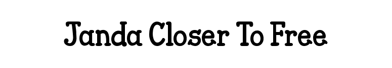 Janda Closer To Free font preview