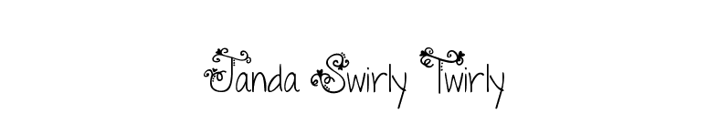 Janda Swirly Twirly font preview