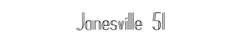 Janesville 51 font preview