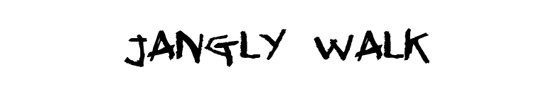 Jangly walk font preview