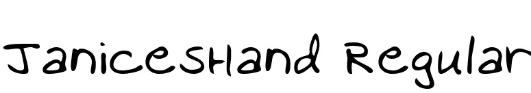 JanicesHand Regular font preview